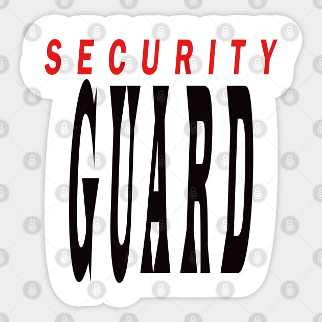 security guard Sticker by winkstore